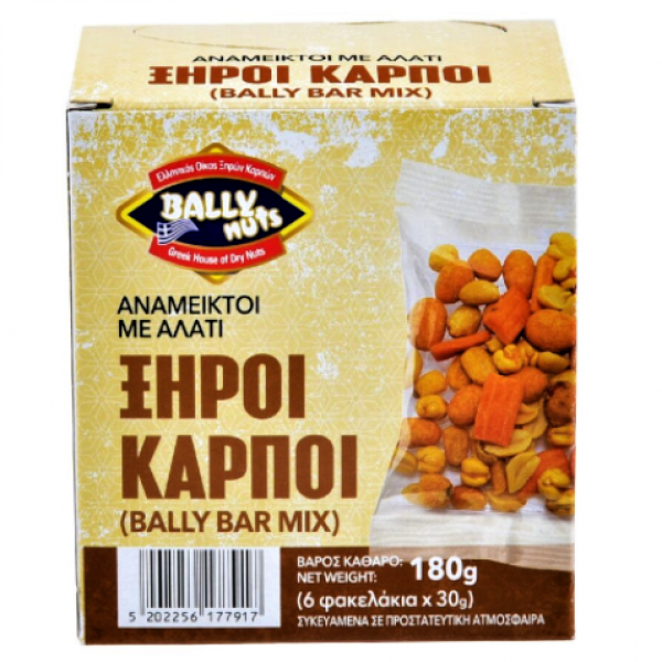 Ξηροί καρποί BALLY NUTS bar mix (6x180g)
