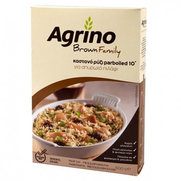 Ρύζι AGRINO brown family για σπυρωτό πιλάφι 10' (500g) Ρύζι AGRINO brown fa...